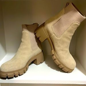 Hutch Sand Suede Platform Bootie